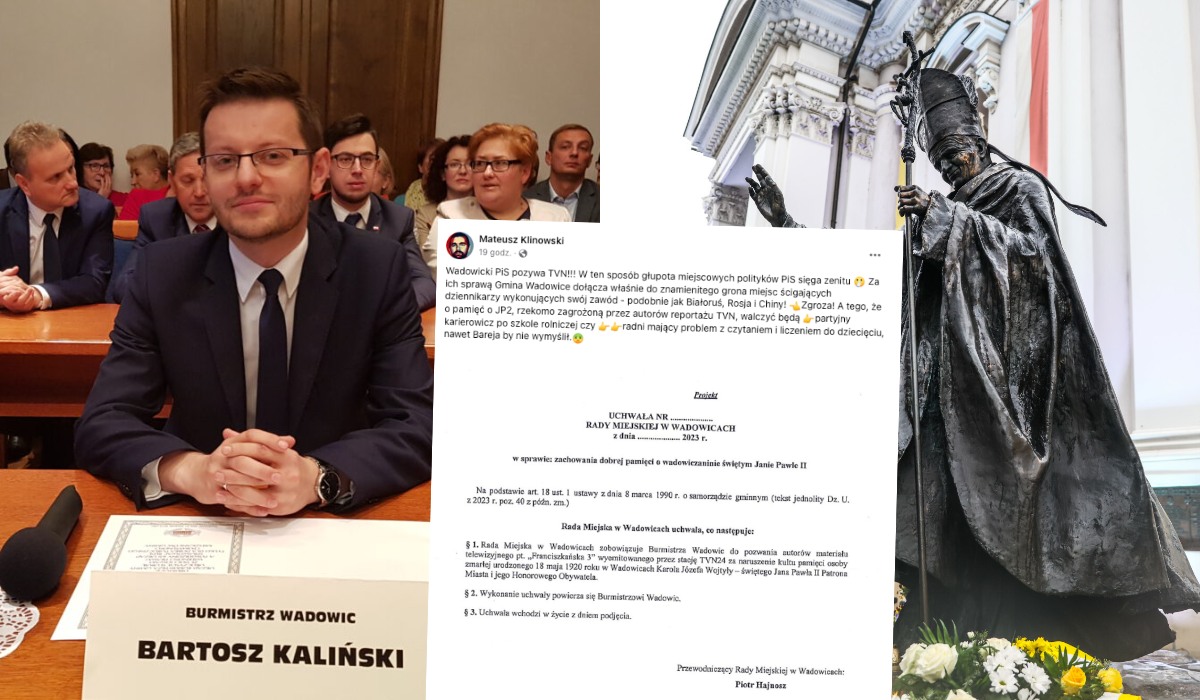 Radni z Wadowic nalegają, żeby burmistrz pozwał TVN za szkalowanie papieża
