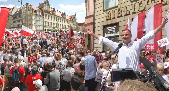 Wrocław: policja chce ukarania organizatorów wiecu Andrzeja Dudy 