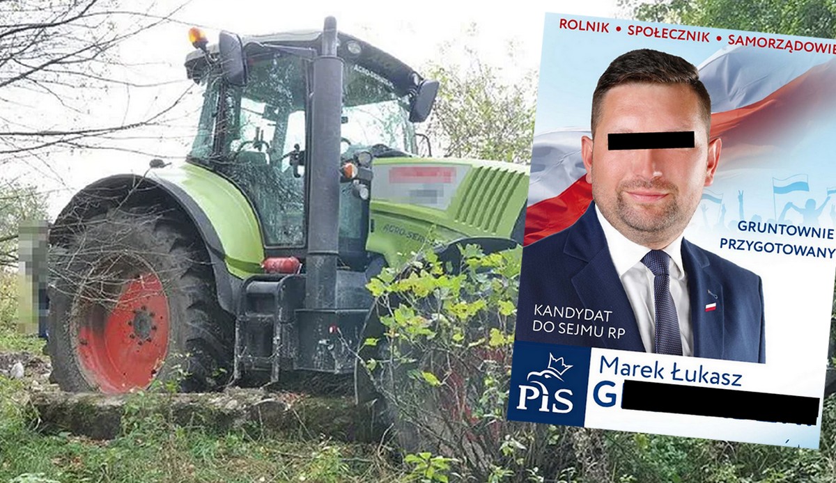 Cieleśnica: nafurany pod sam czubek radny PiS ukradł z kolegą traktor i ruszyli szukać przygód