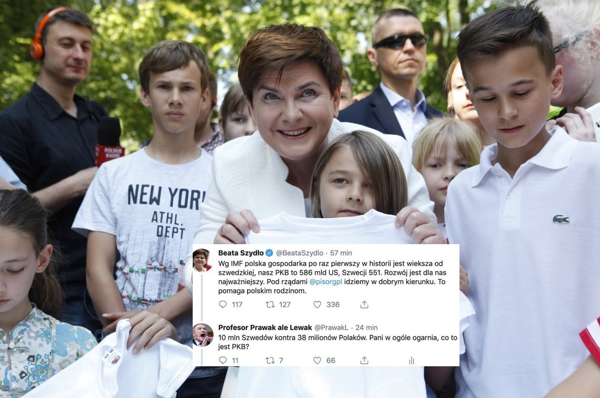 Szydło: polska gospodarka pod rządami PiS jest większa od szwedzkiej