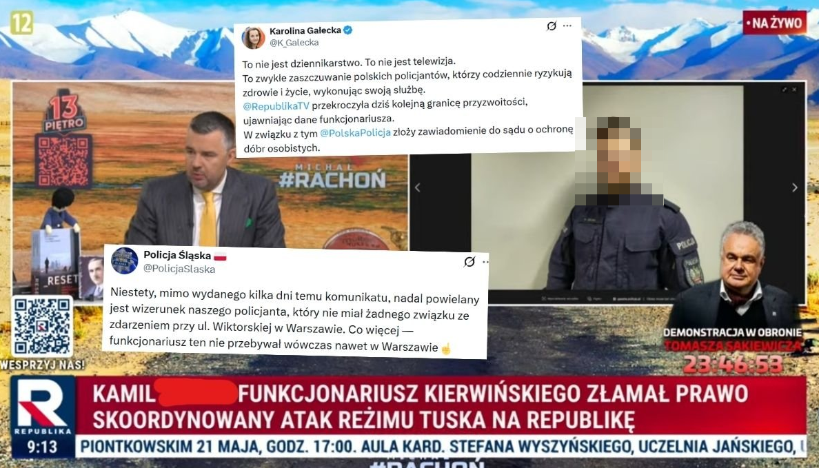 TV Republika nęka policjanta, ale przez kiepski risercz nie tego, którego chcieli