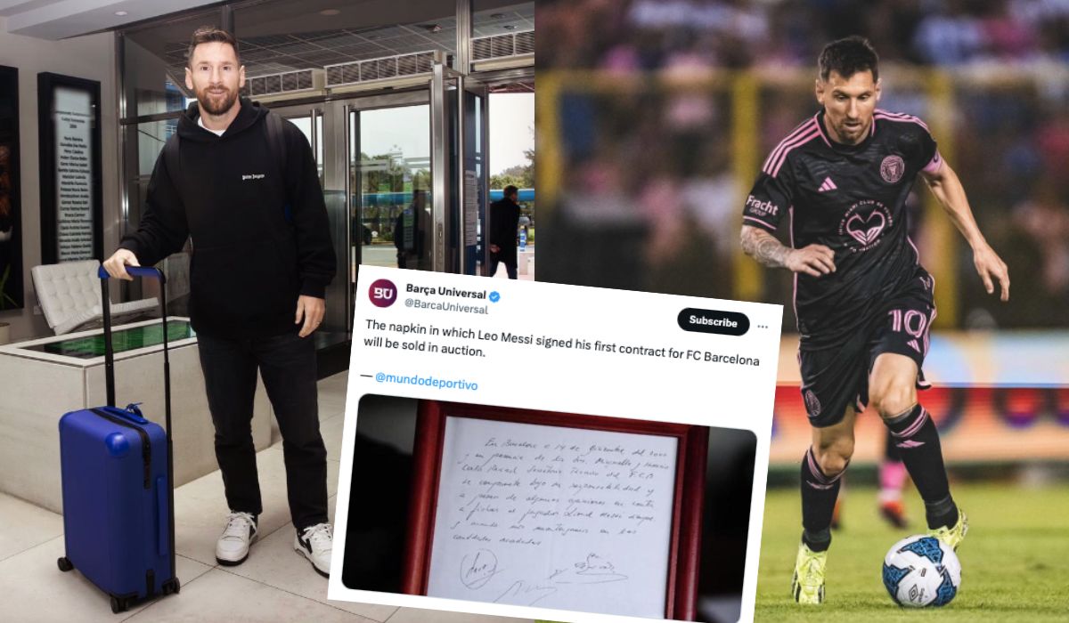Serwetka z pierwszym kontraktem Messiego wylądowała na aukcji z ceną 350 000 funtów