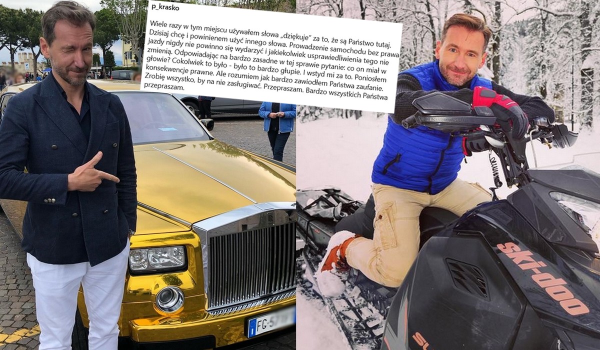 Piotr Kraśko przeprasza za jazdę bez uprawnień: to nigdy nie powinno się wydarzyć
