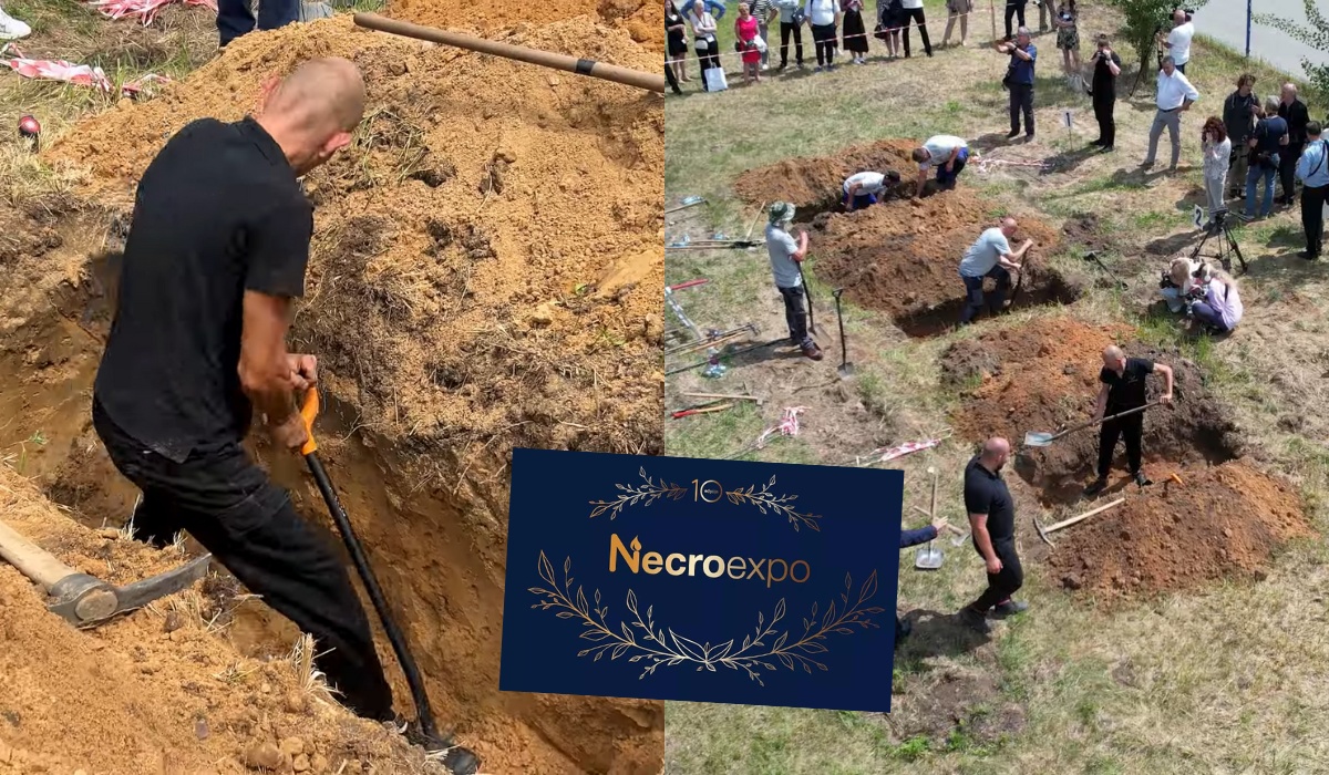 Na targach branży pogrzebowej, Necroexpo, zrobiono zawody w kopaniu grobów i Polacy zajęli 3. miejsce