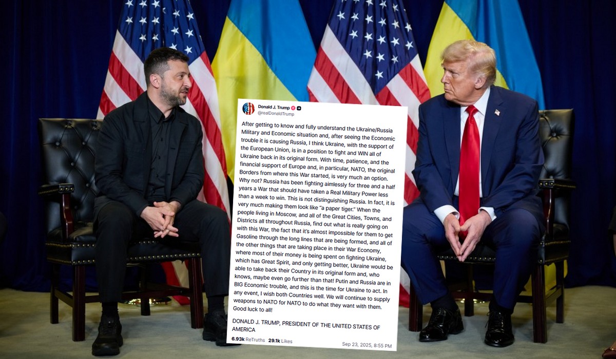 Donald Trump ponownie zmienił zdanie i teraz zagrzewa Ukrainę do boju o całość terytorium