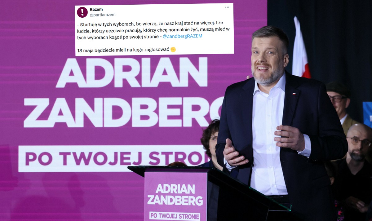 Adrian Zandberg kandydatem Partii Razem na prezydenta