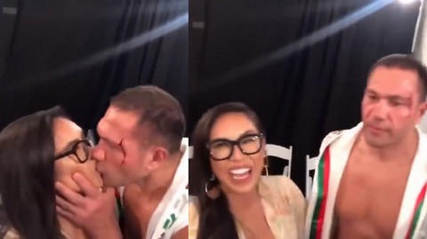 Bokser po walce zmusił dziennikarkę do pocałunku w usta. Złożyła na niego skargę