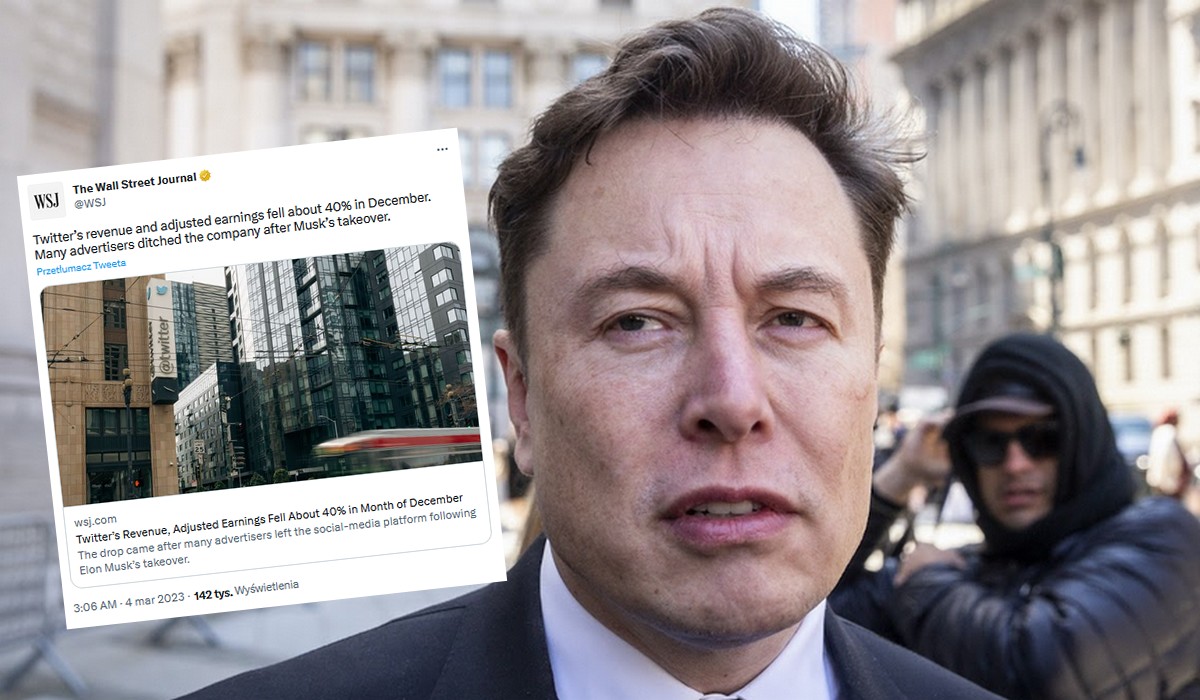 Trwa odpływ reklamodawców z Twittera, platforma Elona "Geniusza" Muska z 40% spadkiem przychodów