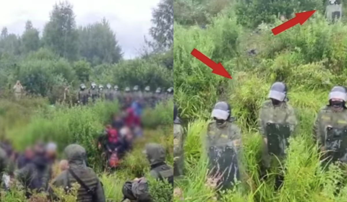 Litewscy pogranicznicy nagrali białoruskich pograniczników, jak kręcą fejki o sytuacji na granicy