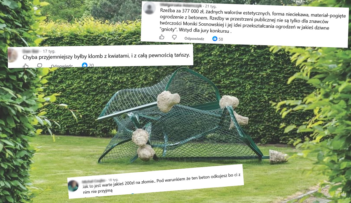 Rzeźba, wyglądająca jak wyrzucone odpady, wzbudziła społeczną niechęć i artystyczne oburzenie