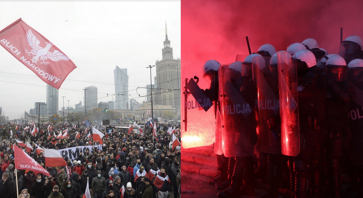 RMF FM: pseudokibice zatrzymani na Marszu Niepodległości przyjechali z 9 województw. Połowa z nich była nietrzeźwa