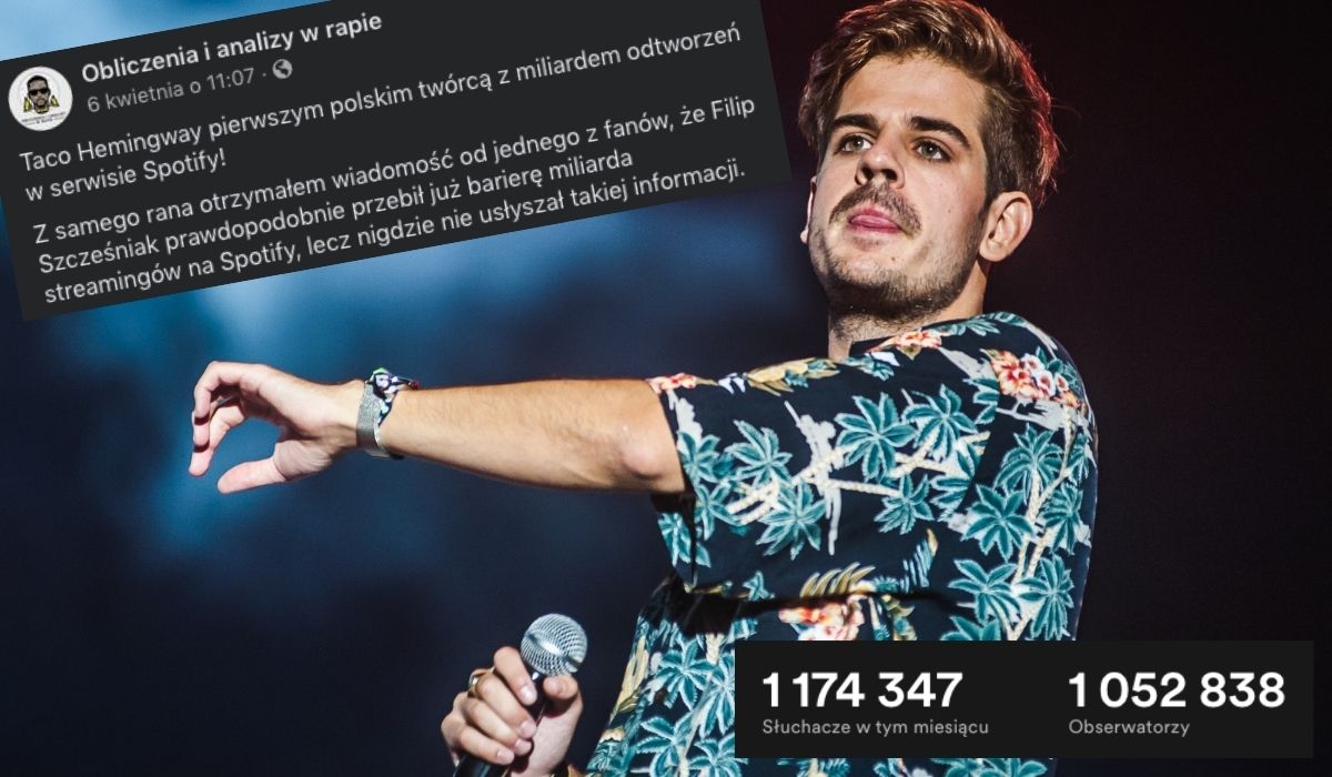 Taco Hemingway pierwszym Polakiem z miliardem odtworzeń na Spotify