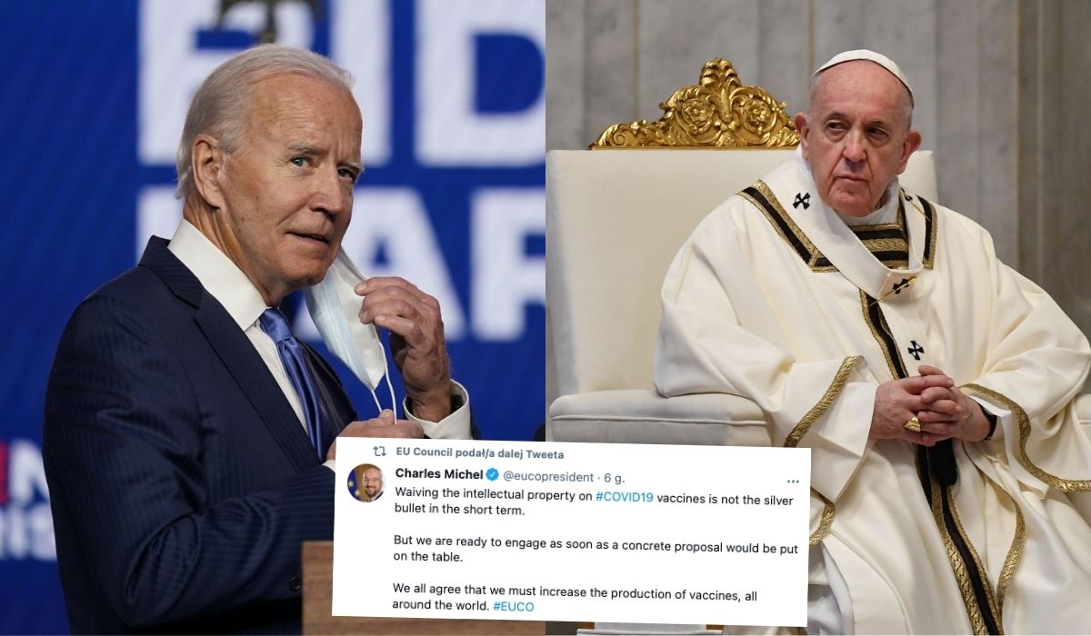Za zawieszeniem patentu na szczepionki jest Joe Biden i papież, taką opcję rozważa też Rada Europejska