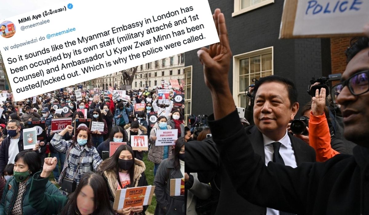 Wielka Brytania: nowy ambasador Mjanmy reprezentujący reżim wprowadził się siłą