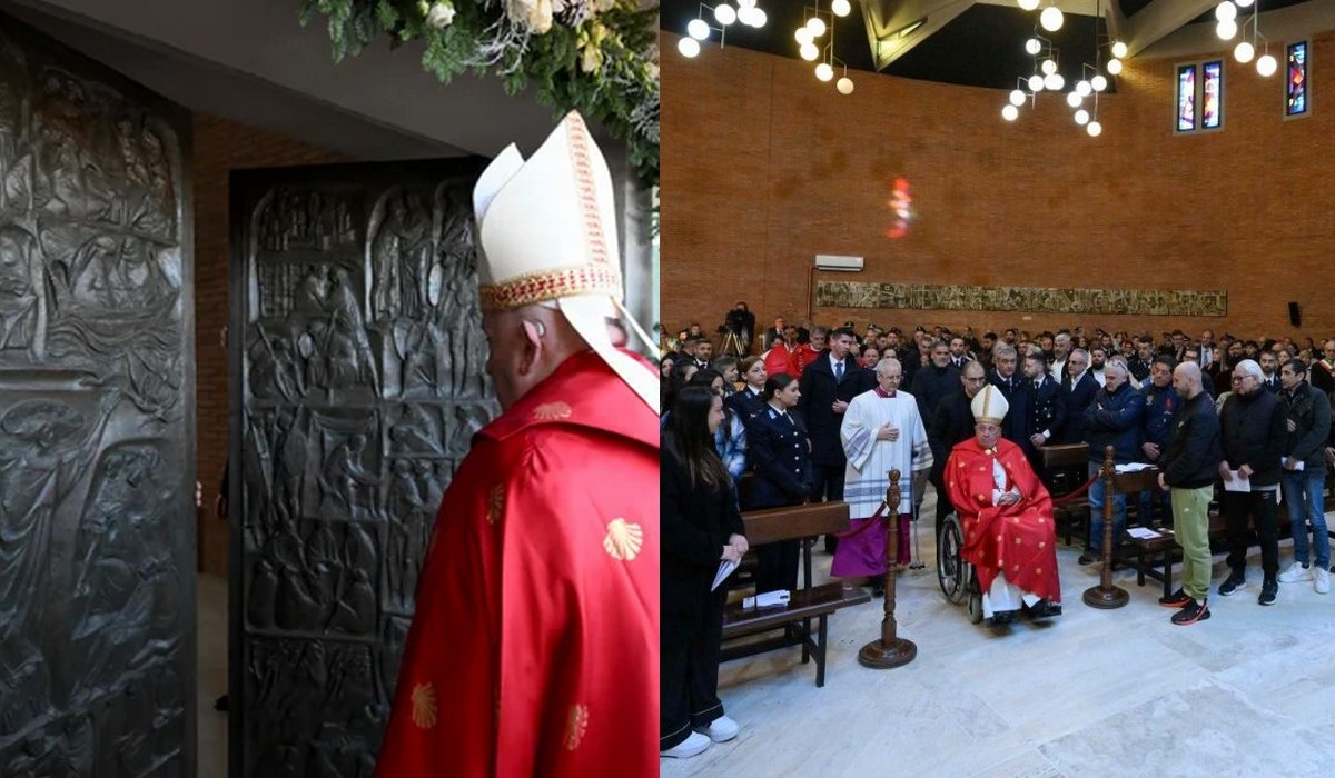 Papież odwiedził więzienie, otworzył Drzwi Święte i pouczył, że nie można nigdy tracić nadziei