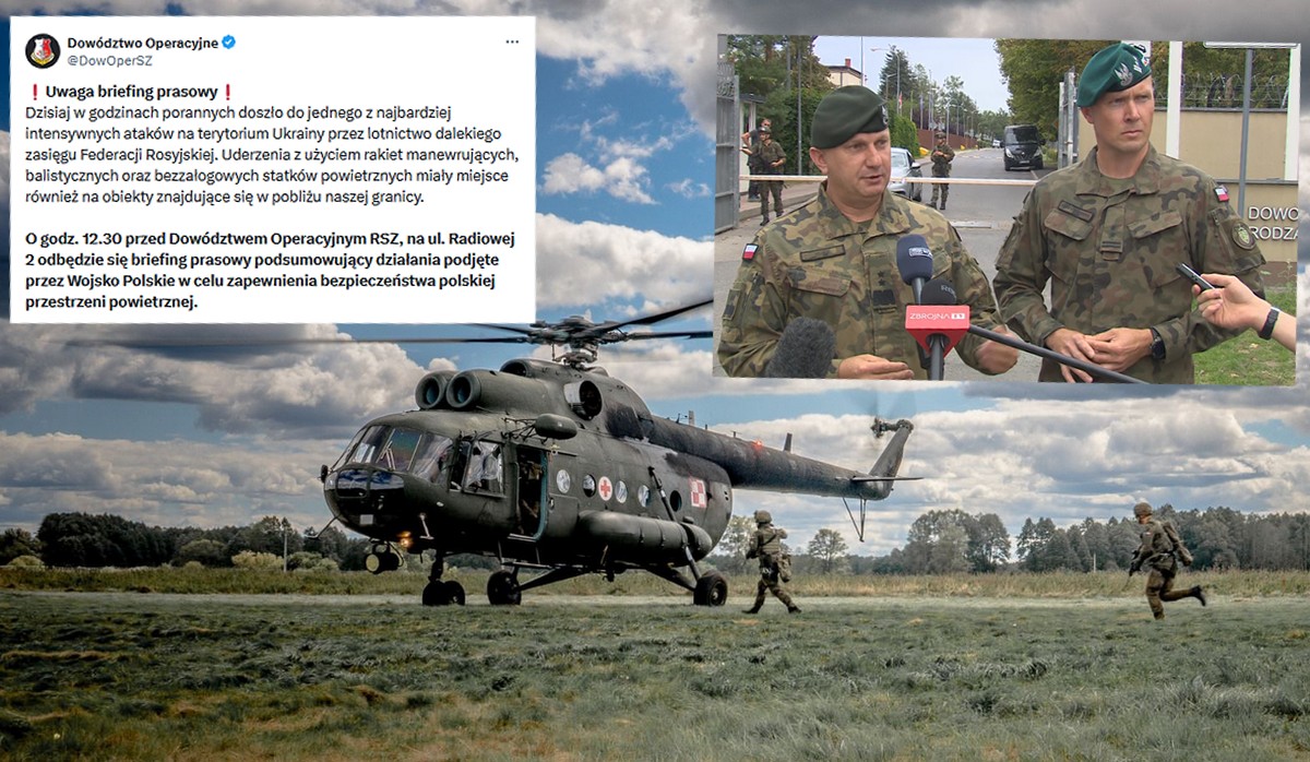 Obiekt znad Ukrainy naruszył polską przestrzeń powietrzną, trwają poszukiwania