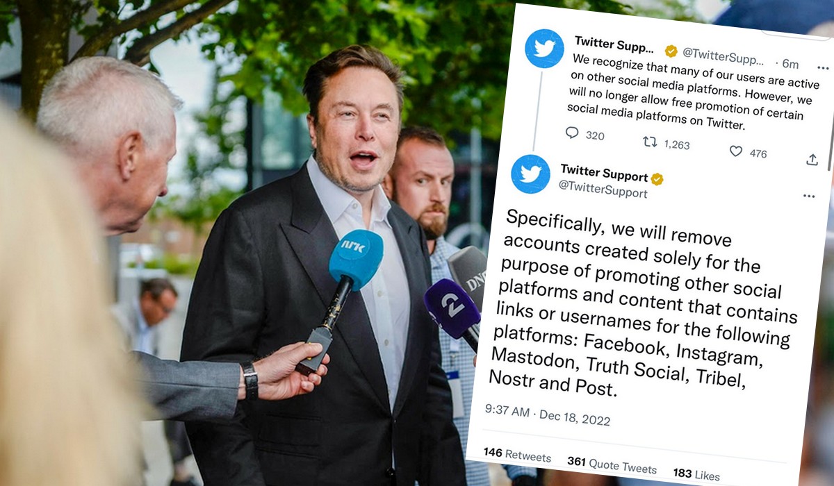 Twitter zapowiedział, że nie będzie już zezwalał na promowanie się innych social mediów na platformie