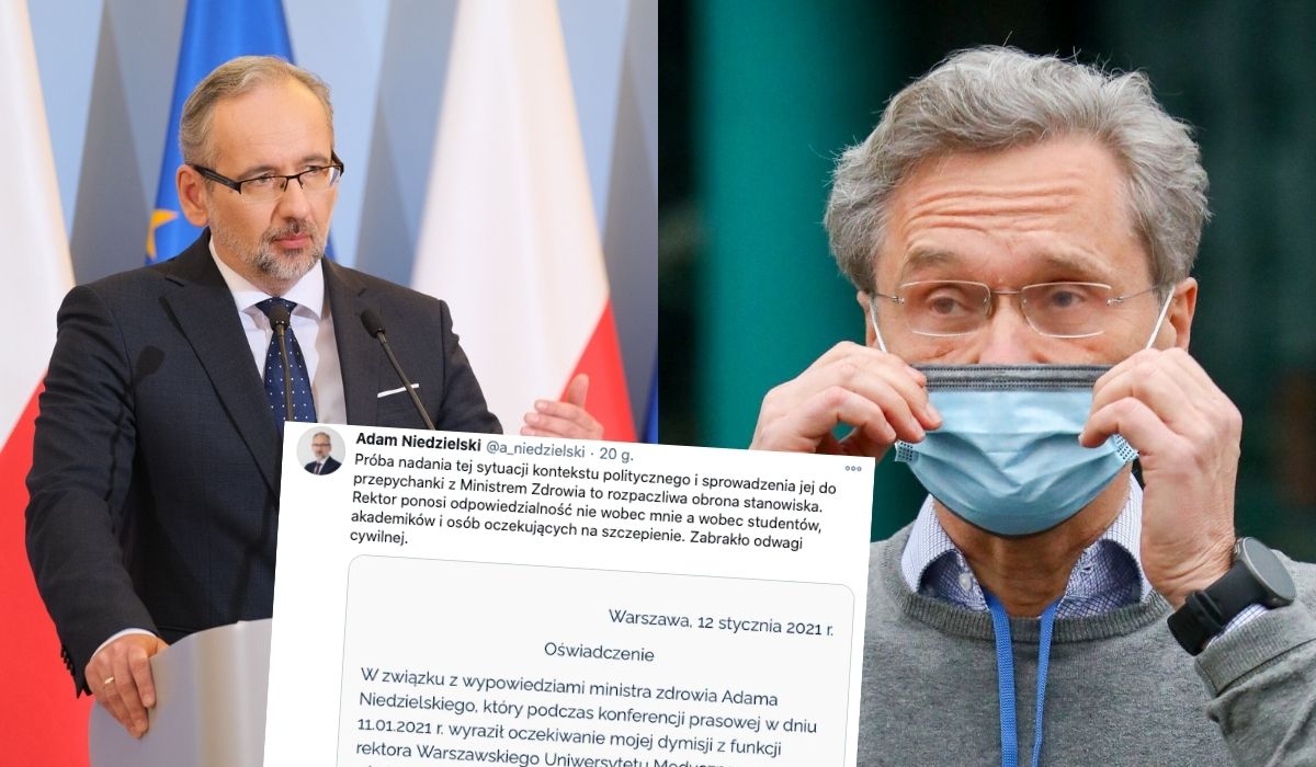 Minister zdrowia prosi rektora WUM o dymisję, rektor mówi, że wolałby nie, a Czarnek zarzuca mu, że szczepi ubeków