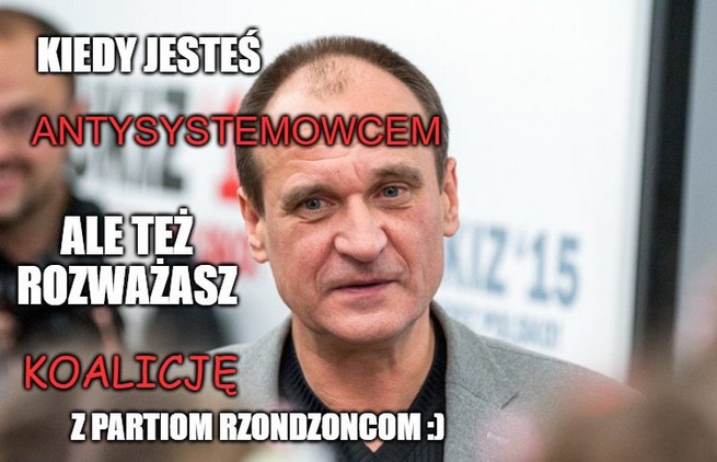 Kukiz rozważa koalicję z PiS, chociaż prezes ignoruje jego warunki, na przykład JOWy:jarek:
