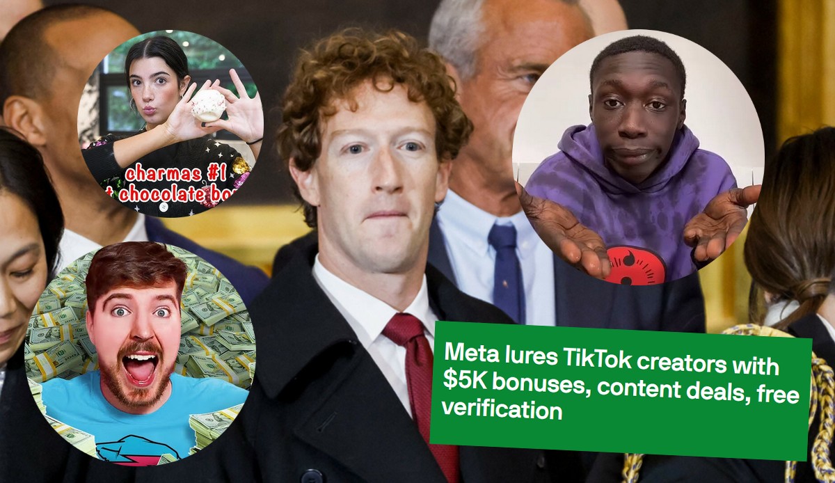 Meta, właściciel Facebook i Instagrama, usiłuje przyciągnąć do siebie gwiazdy TikToka obietnicą lepszych zarobków