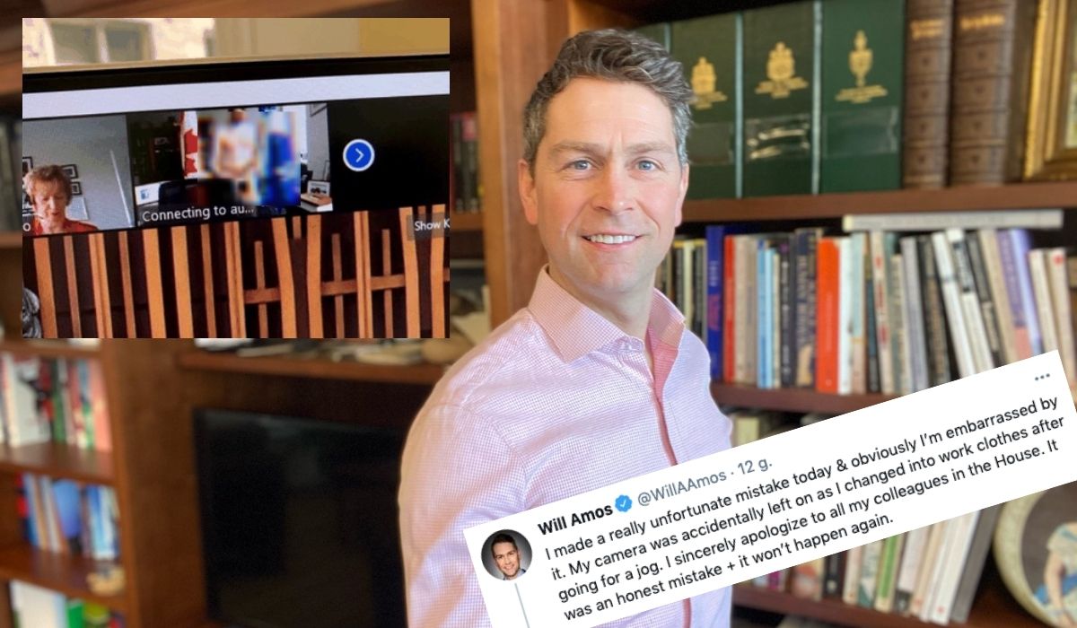 Kanada: poseł nie ogarnął, że jest włączona kamerka i paradował na golasa z pafnucym na wierzchu