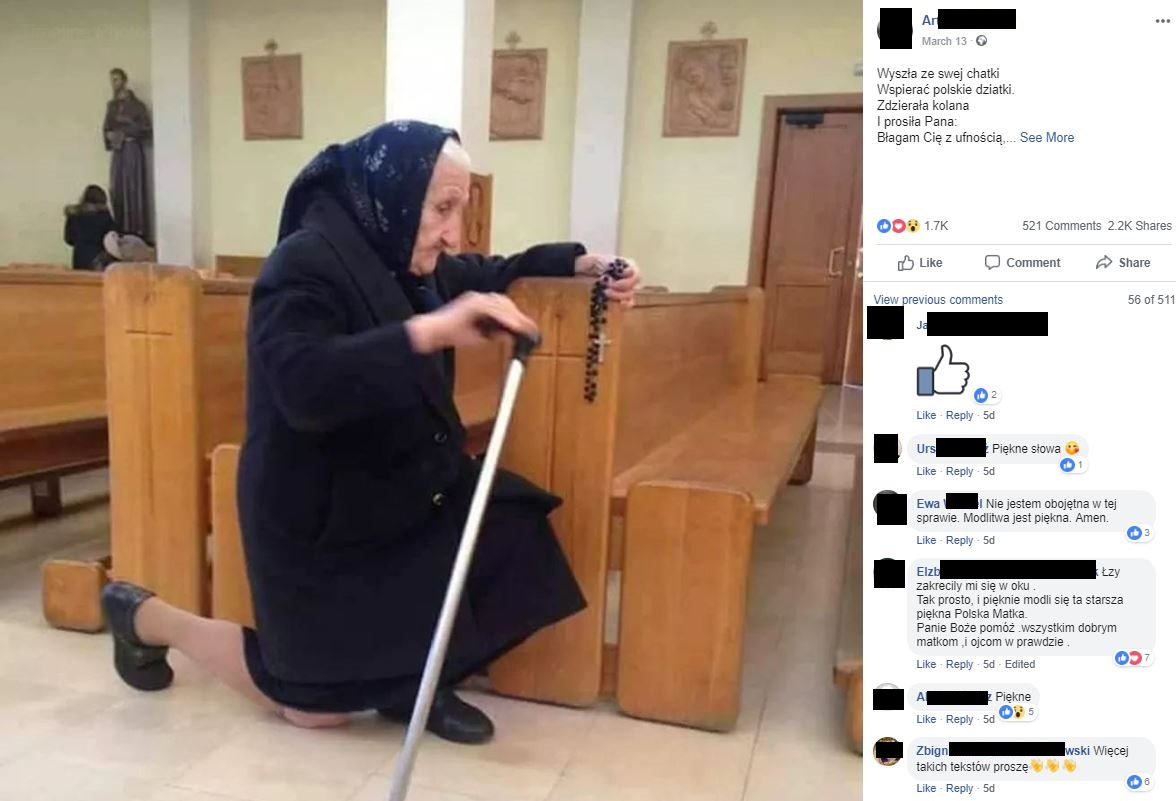 Wiersz-modlitwa wspierający PiS zdobywa kolejne tysiące fanów