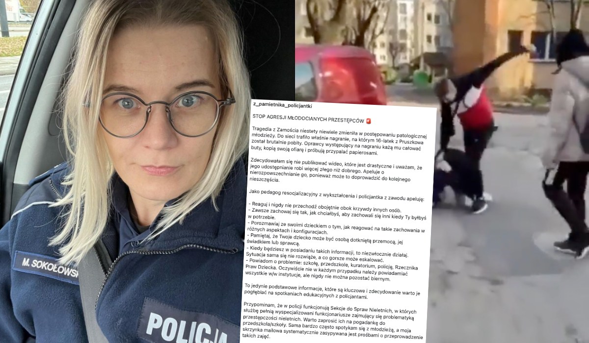 Policjantka-blogerka pisze o pobiciu w Pruszkowie, przypomina, że "najważniejsza jest reakcja"