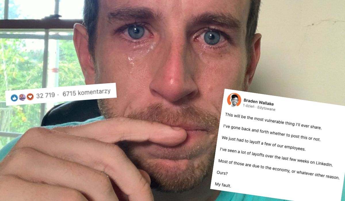 Szef HyperSocial po zwolnieniach wrzucił selfie jak płacze, żeby "pokazać, że prezesi to też ludzie"
