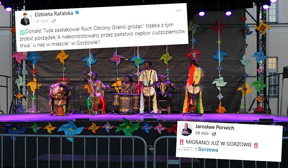Film "migranci już w Gorzowie" okazał się przedstawiać zespół folkowy, który politycy PiS wzięli za zagrożenie dla kraju