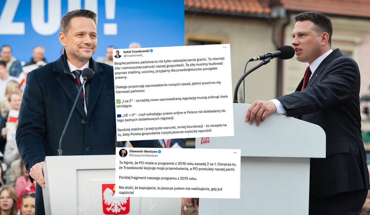 Mentzen wścieka się na Trzaskowskiego i oskarża o kopiowanie pomysłów