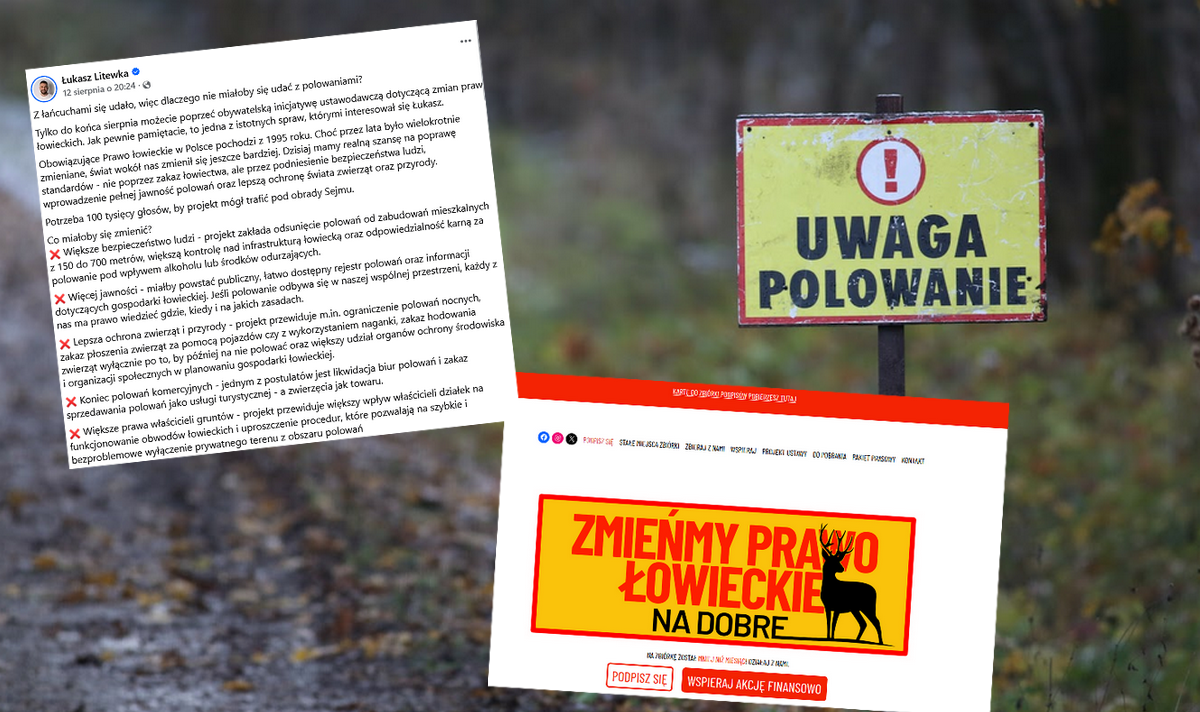 Fundacja Łukasza Litewki prosi o podpisy, jest szansa na zmianę prawa łowieckiego