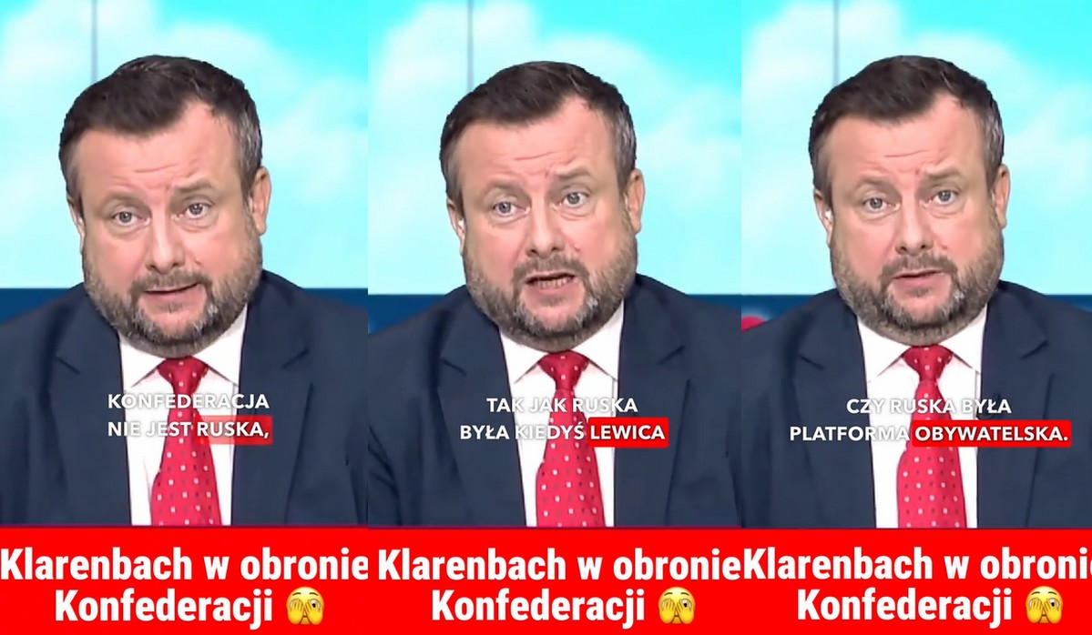 Klarenbach w TV Republika apeluje do widzów: "Konfederacja nie jest ruska"