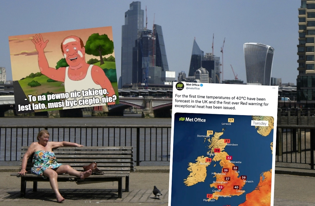 Wielka Brytania po raz pierwszy była zmuszona do ogłoszenia alarmu z powodu upałów, zagrażały życiu