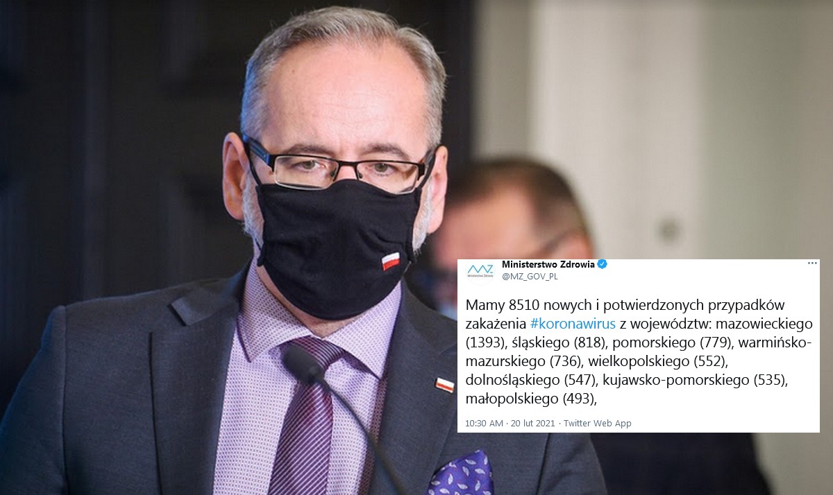 Minister Niedzielski komentuje wzrost zakażeń i mówi, że trzecia fala jest już w Polsce