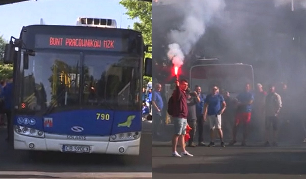 Bydgoszcz: kierowcy i motorniczy zaczęli protest, komunikacja miejska stoi