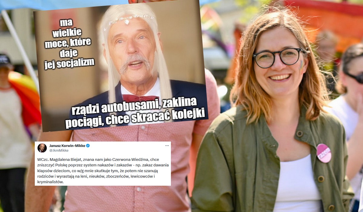 Korwin-Mikke ostrzega przed Magdaleną Biejat: "Czerwona Wiedźma chce zniszczyć Polskę"