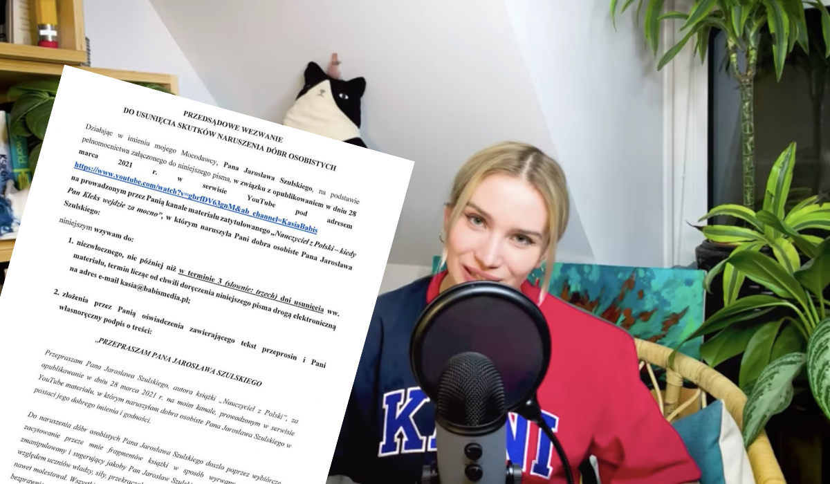 Gwiazdor-nauczyciel każe youtuberce usunąć film i przeprosić za to, że go cytowała, bo to źle o nim świadczy