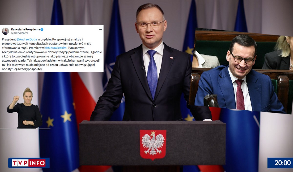 Prezydent Duda nie zaskoczył i jako pierwszy misję utworzenia rządu otrzymał Mateusz Morawiecki