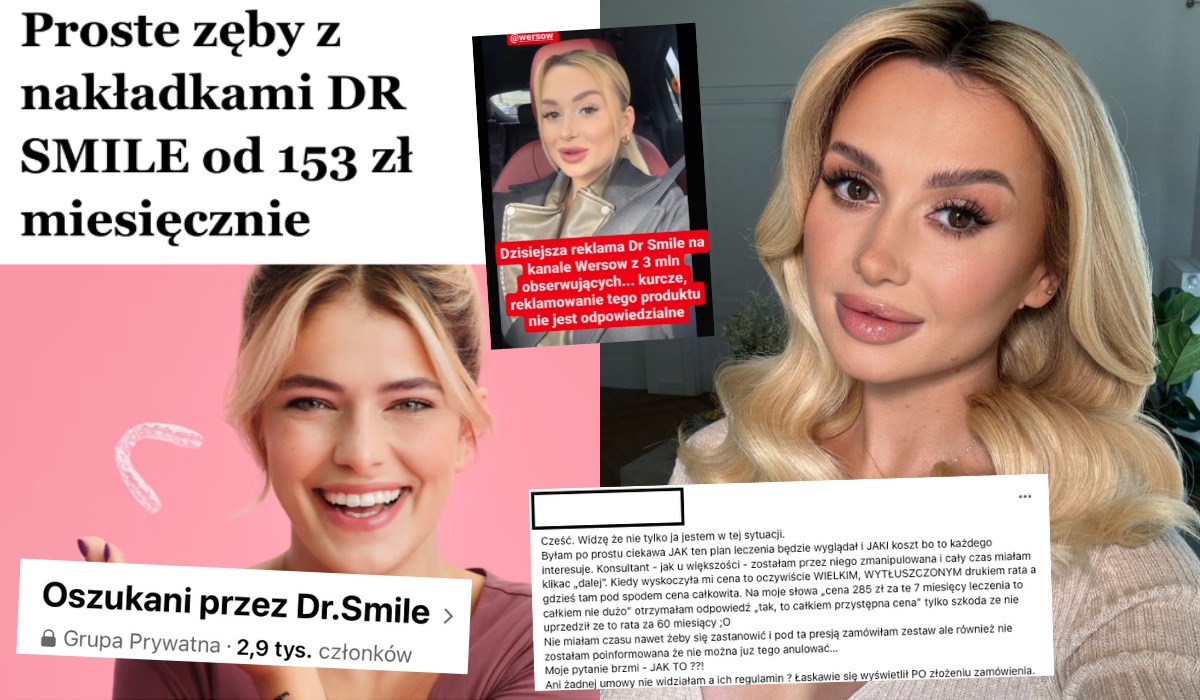 Wersow wycofała się z reklamowania Dr Smile, na Facebooku rośnie grupa osób uważających się za oszukane