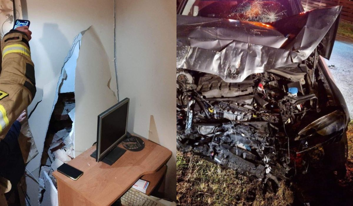 Pobiel: ministrant pożyczył sobie Skodę księdza, stracił nad nią panowanie i wbił się w czyjś dom