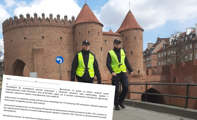 Inicjatywa prawników: wydrukuj to oświadczenie i pokazuj policjantom