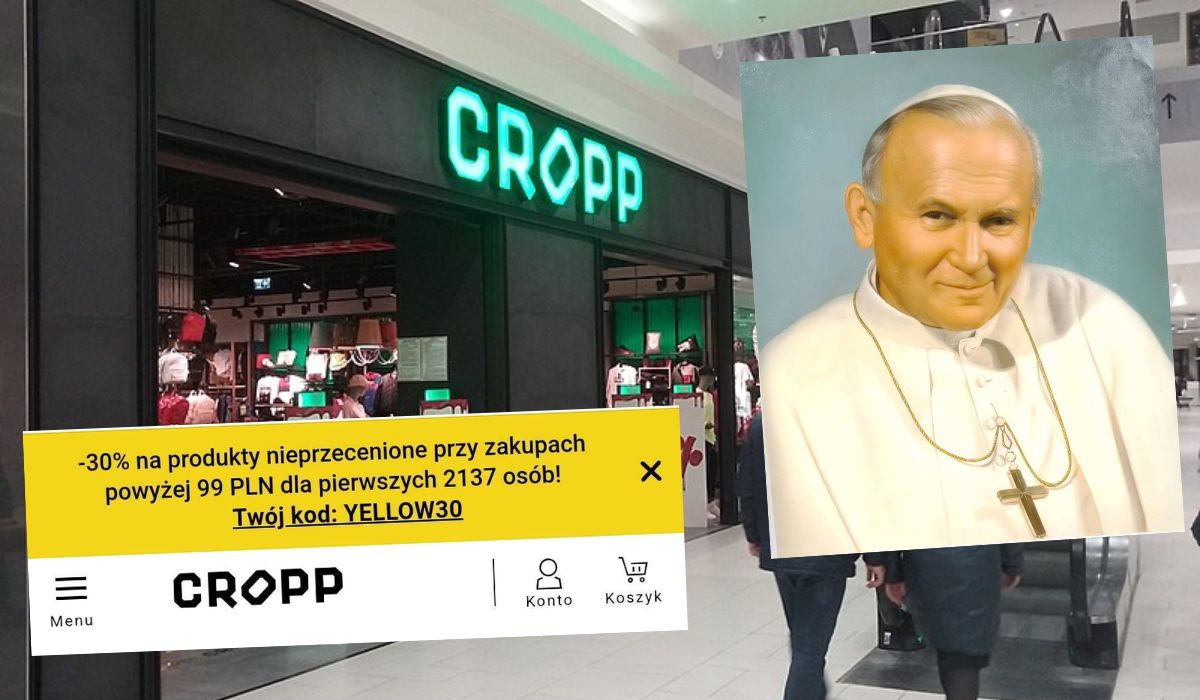 Cropp rezygnuje z promocji "2137", w wyjaśnieniu idzie full Dziwisz, akcja nie miała być papieska