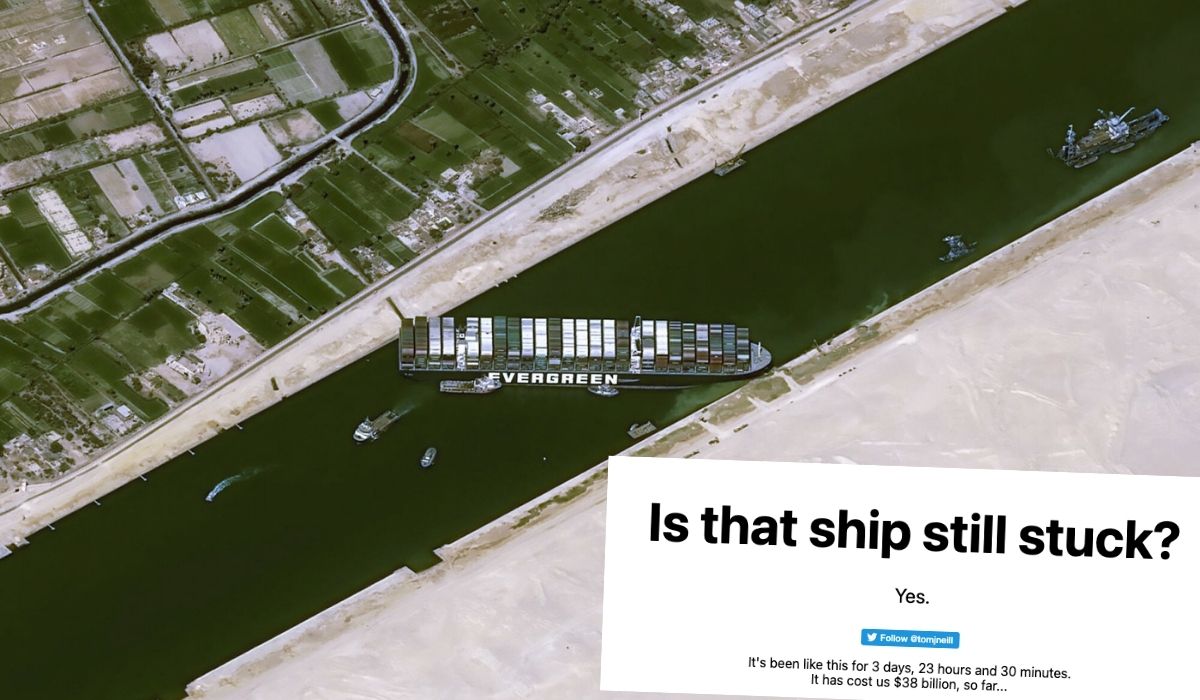 Powstała strona "czy ten statek nadal tam tkwi" do sprawdzania postępów