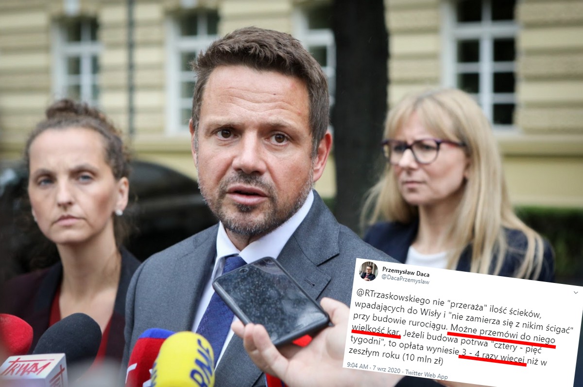 Prezes Wód Polskich: może do Trzaskowskiego przemówi wielkość kar - 30-40 milionów złotych