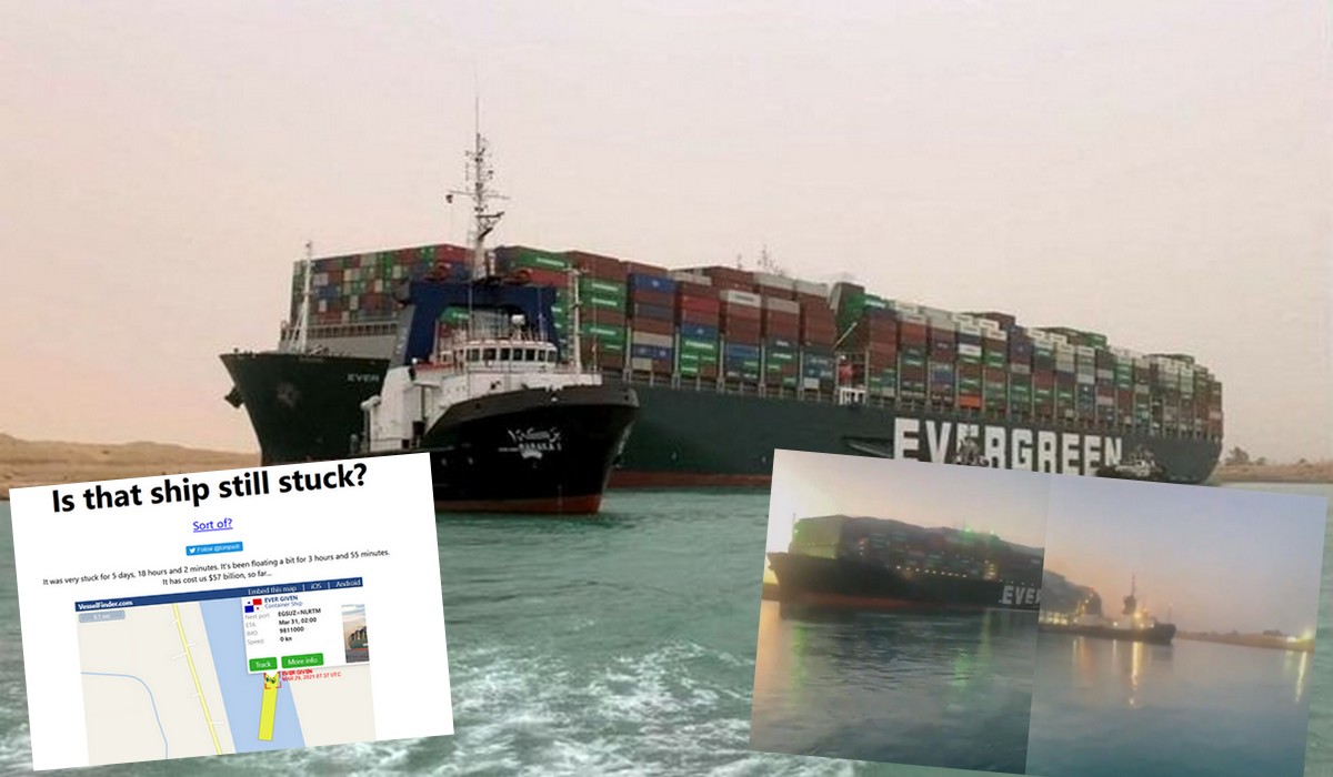 Kanał Sueski odblokowany. Kontenerowiec został ściągnięty z mielizny