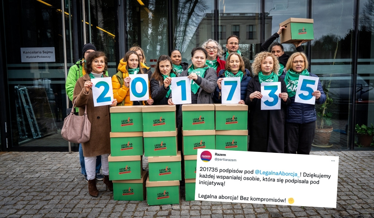 Zebrano podpisy pod projektem legalnej aborcji, Lewica wspiera, Koalica Obywatelska będzie musiała zdecydować