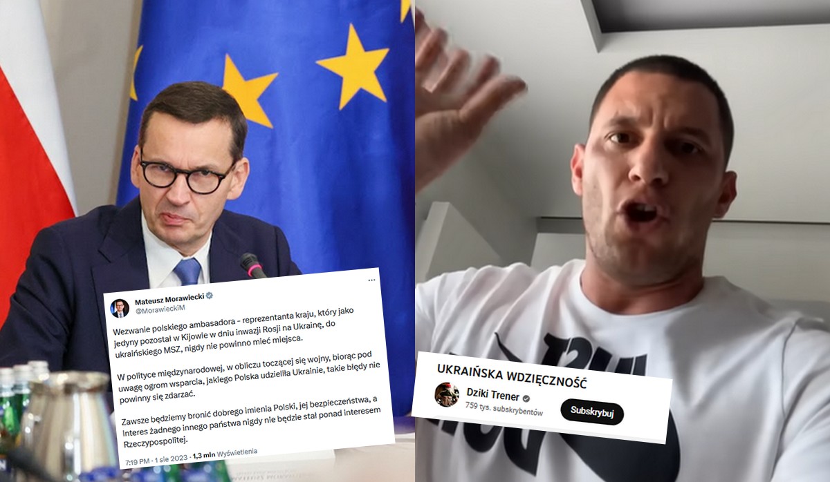 Premier Morawiecki i Dziki Trener reagują na niewdzięczność ukraińskich polityków