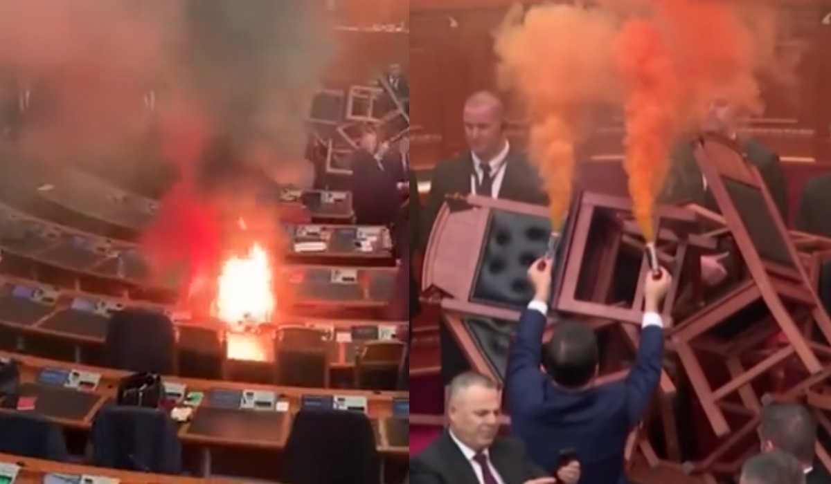 Albania: opozycja zrobiła rozpie*duchę po głosowaniu budżetu, zbudowali nawet barykady