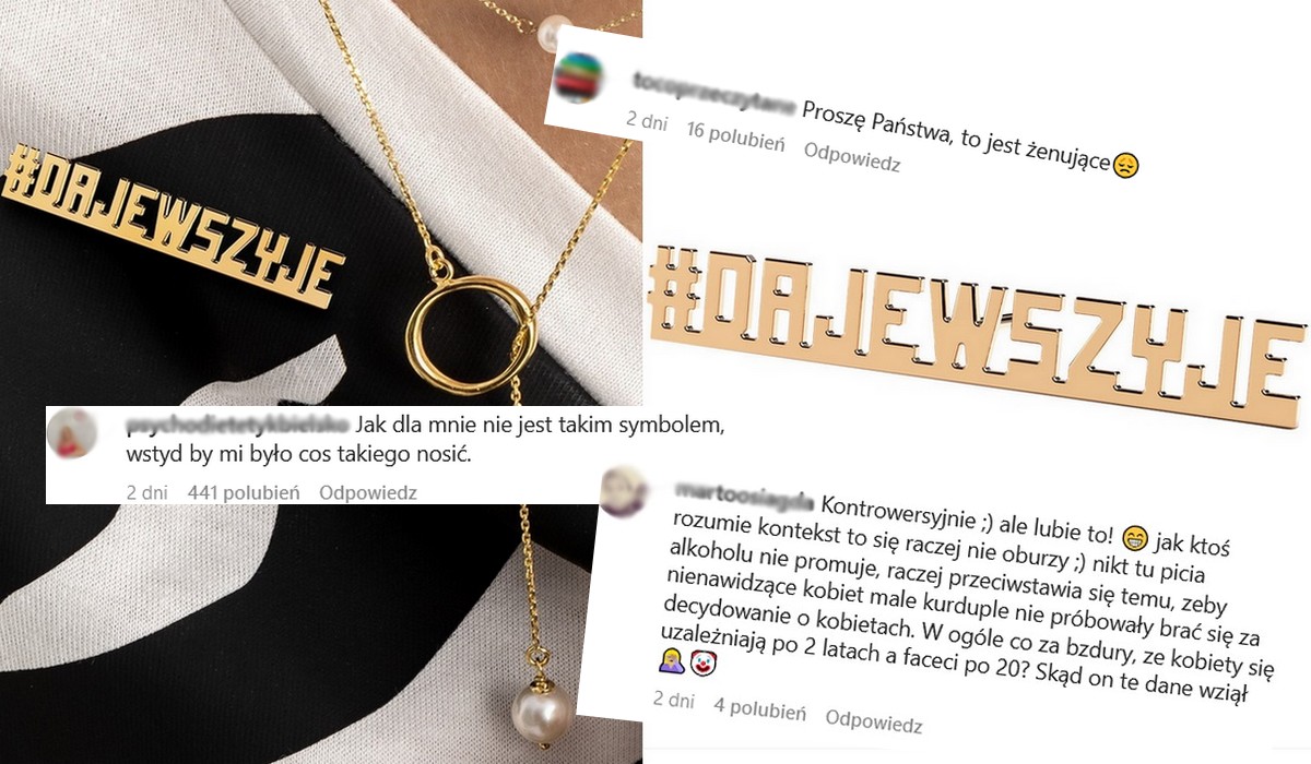 Firma jubilerska YES wypuściła przypinkę "daję w szyję" i ludzie oburzają się monetyzacją buntu