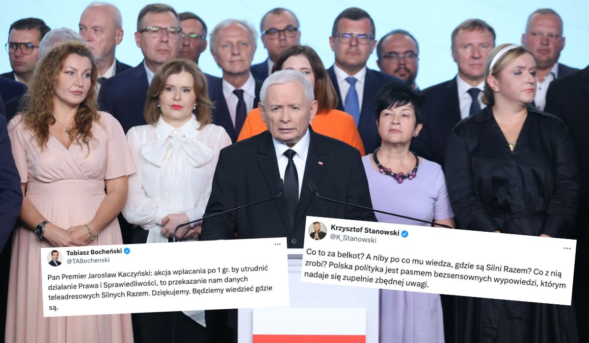 Prezes Kaczyński o akcji złośliwego wpłacania po groszu na PiS: "dowiemy się, gdzie są Silni Razem"
